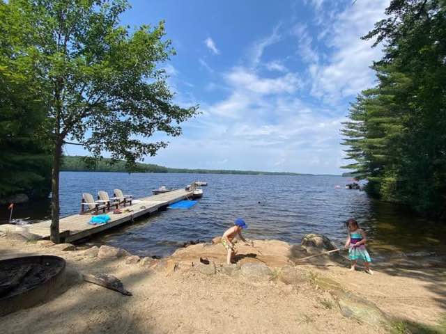kids on shore
